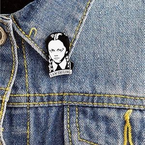 NWT Wednesday Adams “I am smiling” Pin